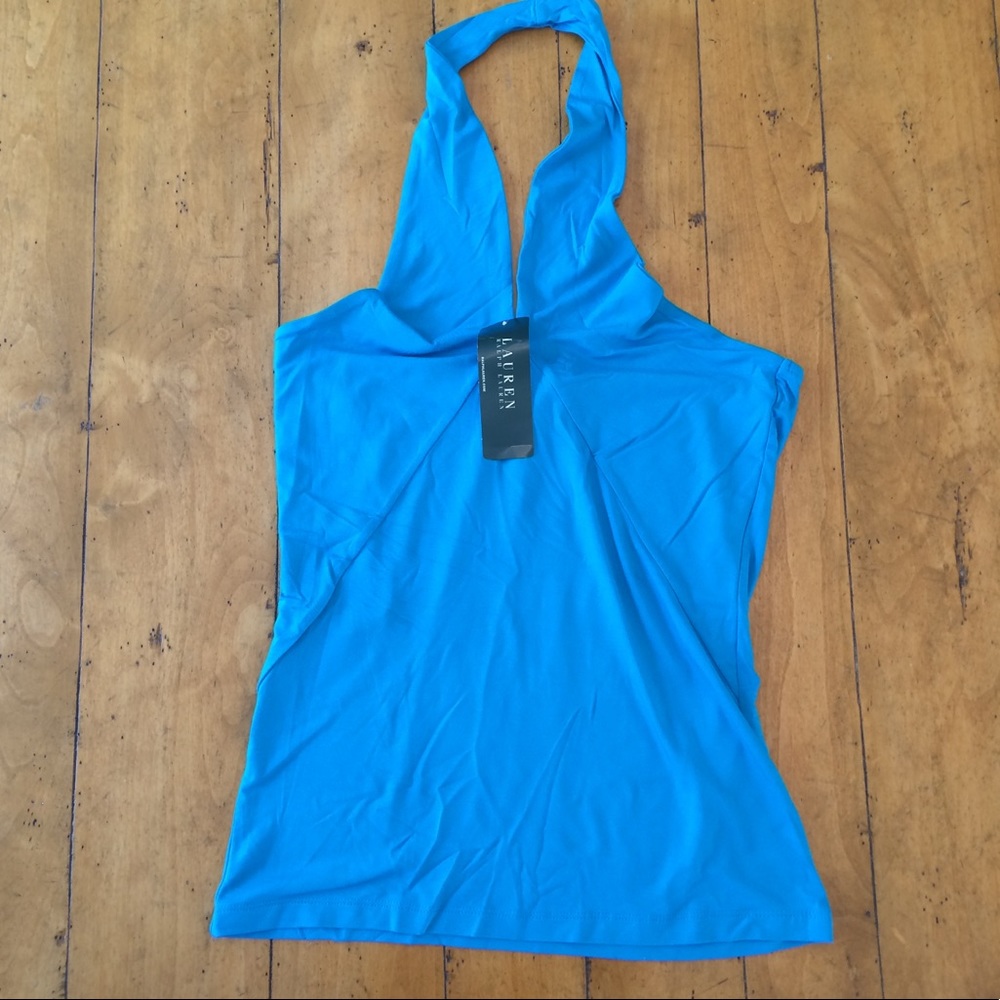 Lauren Ralph Lauren Teal Halter Top